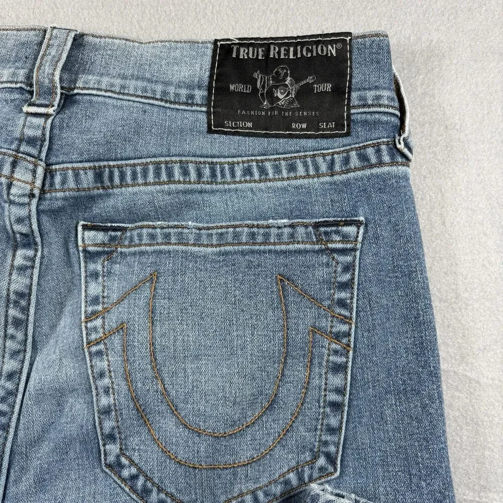 True Religion Danny Tapered Jeans Men’s 34 Blue Wash Denim Straight Slim Fit